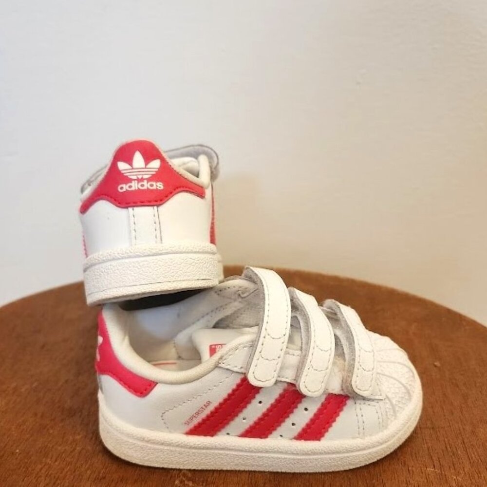 Adidas Superstar Baby Toddler Shoes  White Pink Size 5